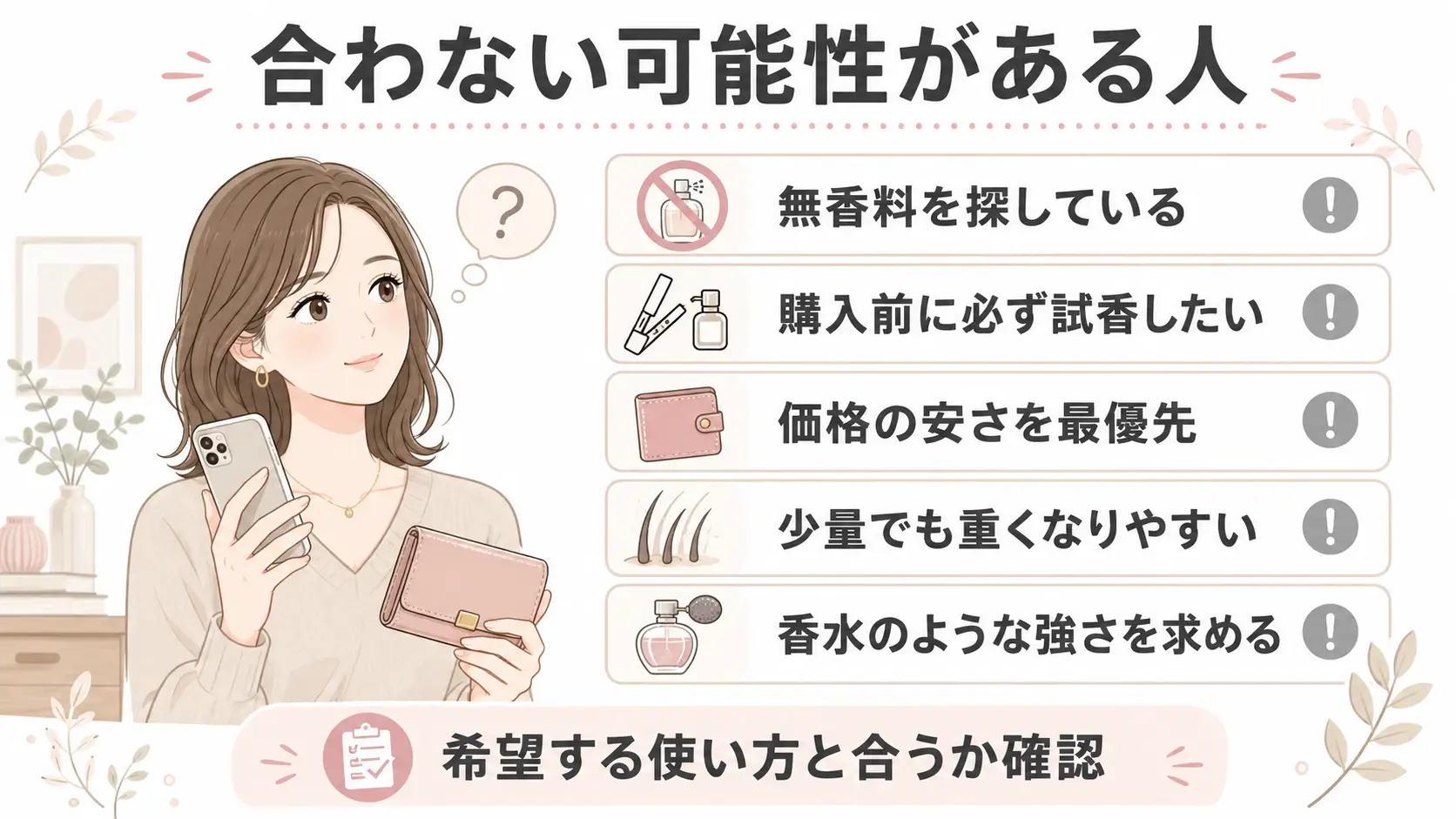 MEDULLA 2.5°ヘアオイルが合わない可能性がある人の特徴をまとめたチェックリスト